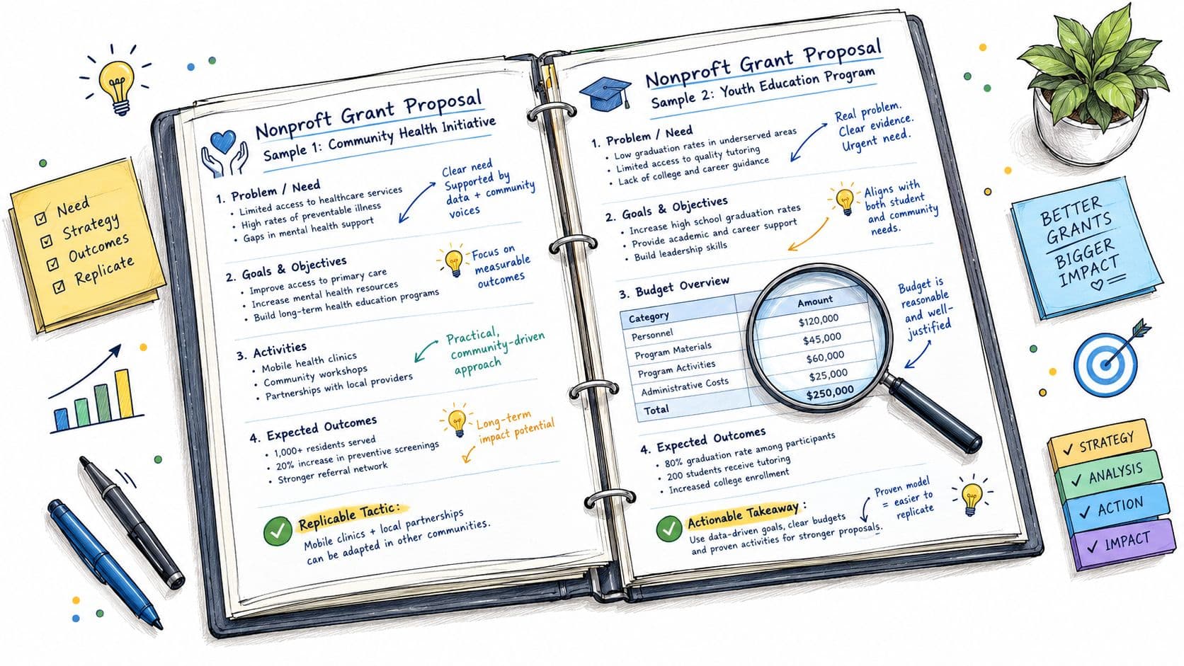 7 Sample Nonprofit Grant Proposals to Study